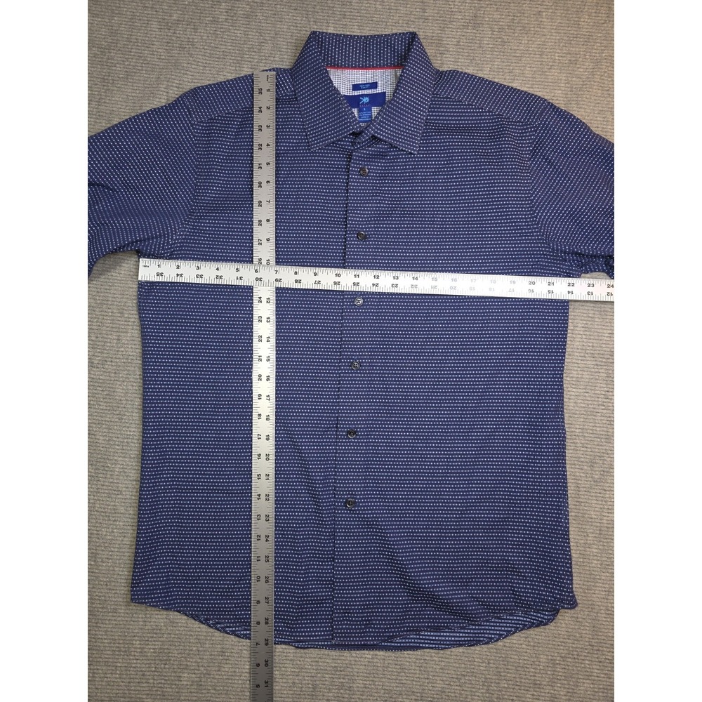 Egara Non-Iron Slim Fit Men's Cotton Lot Of 2 Dress Shirts Multicolor L - Picture 10 of 16